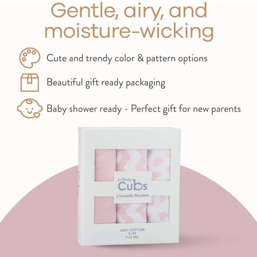 Comfy Cubs Swaddle Blanket Baby